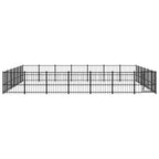 VidaXL Hondenkennel voor buiten 39,52 m² staal