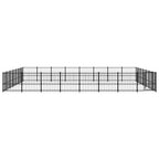 VidaXL Hondenkennel voor buiten 52,69 m² staal