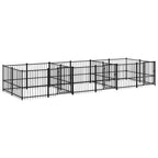 VidaXL Hondenkennel voor buiten 11,26 m² staal