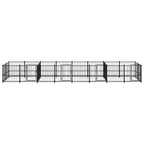 VidaXL Hondenkennel voor buiten 15,02 m² staal