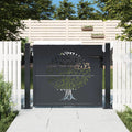 Vidaxl poort 100x100 cm met boomontwerp staal antracietkleurig
