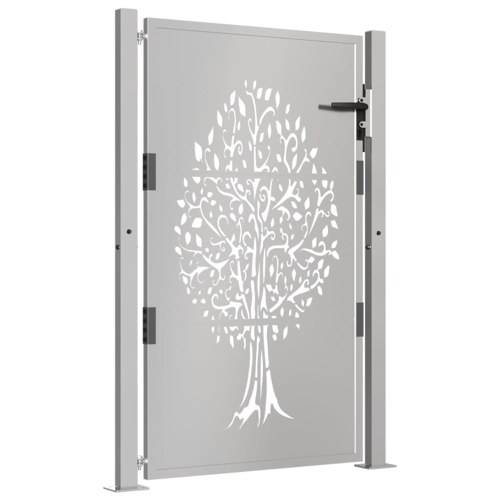 Vidaxl poort 100x125 cm boomontwerp cortenstaal