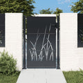 Vidaxl poort 100x150 cm met grasontwerp staal antracietkleurig