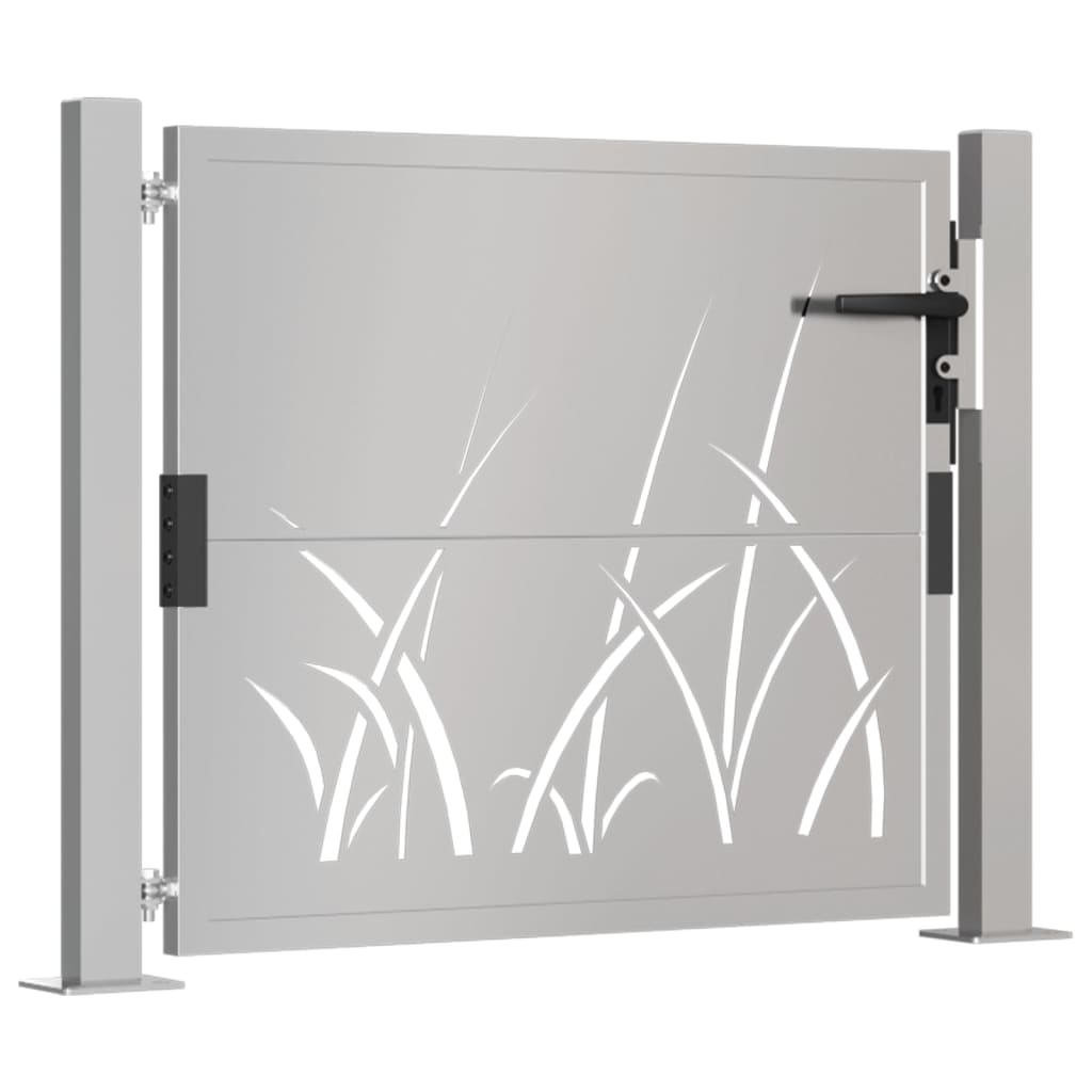 Vidaxl poort grasontwerp 100x100 cm cortenstaal