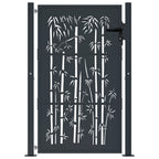 Vidaxl poort met bamboe-ontwerp 100x150 cm staal antracietkleurig