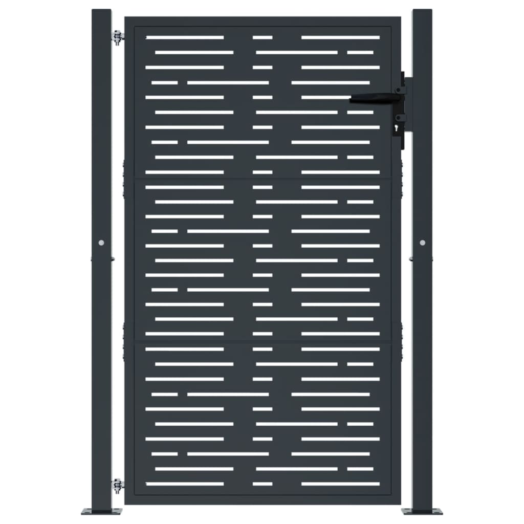 Vidaxl poort 100x150 cm met vierkant staal antracietkleurig