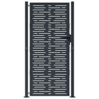 VidaXL Poort 105x205 cm met vierkant staal antracietkleurig