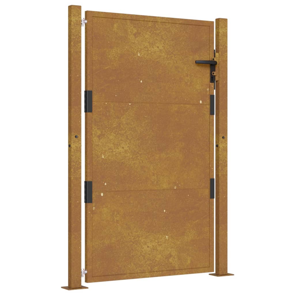 Vidaxl poort 100x125 cm cortenstaal