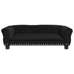 VidaXL Hondenmand 95x55x30 cm fluweel zwart