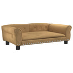 VidaXL Hondenmand 95x55x30 cm fluweel bruin