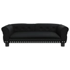 Vidaxl hondenmand 95x55x30 cm kunstleer zwart