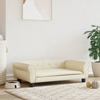 VidaXL Hondenmand 95x55x30 cm kunstleer crèmekleurig