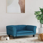 Vidaxl hondenmand 70x45x30 cm fluweel blauw