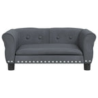 Vidaxl hondenmand 70x45x30 cm fluweel donkergrijs