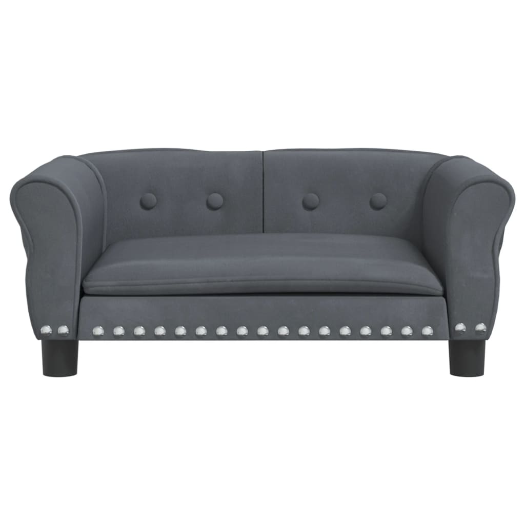 Vidaxl hondenmand 70x45x30 cm fluweel donkergrijs