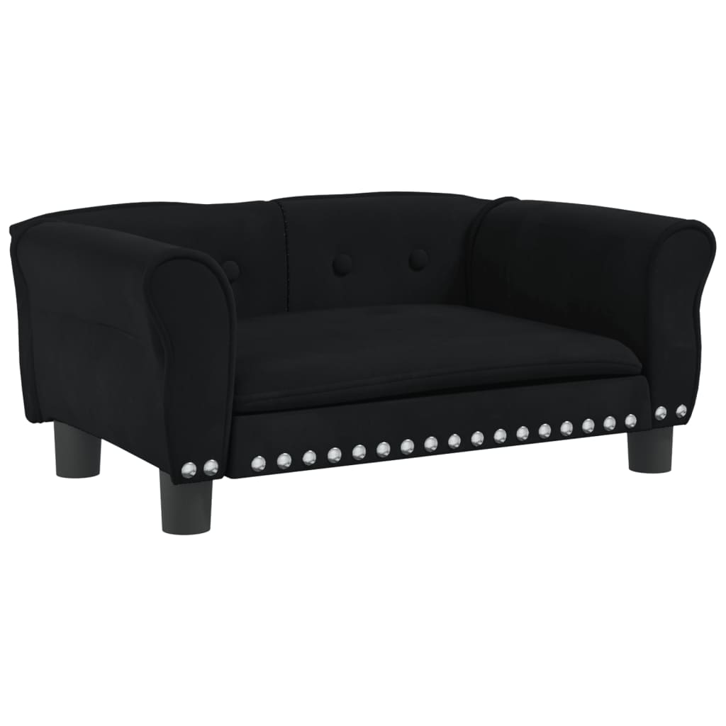 Vidaxl hondenmand 70x45x30 cm fluweel zwart