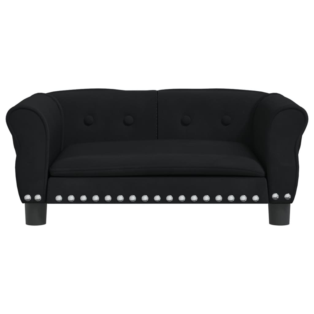 Vidaxl hondenmand 70x45x30 cm fluweel zwart