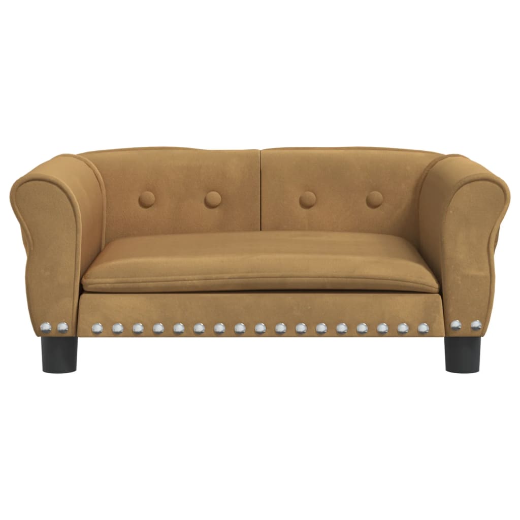 Vidaxl hondenmand 70x45x30 cm fluweel bruin