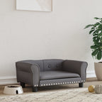 Vidaxl hondenmand 70x45x30 cm kunstleer grijs