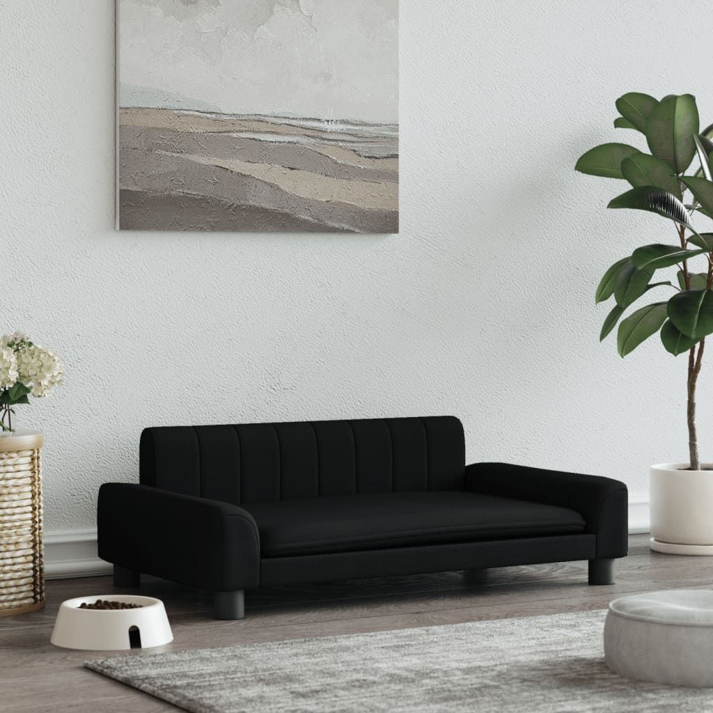 Vidaxl hondenmand 90x53x30 cm stof zwart