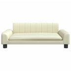 Vidaxl hondenmand 90x53x30 cm kunstleer crèmekleurig
