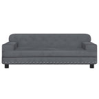 Vidaxl hondenmand 90x53x30 cm fluweel donkergrijs