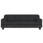 Vidaxl hondenmand 90x53x30 cm fluweel zwart