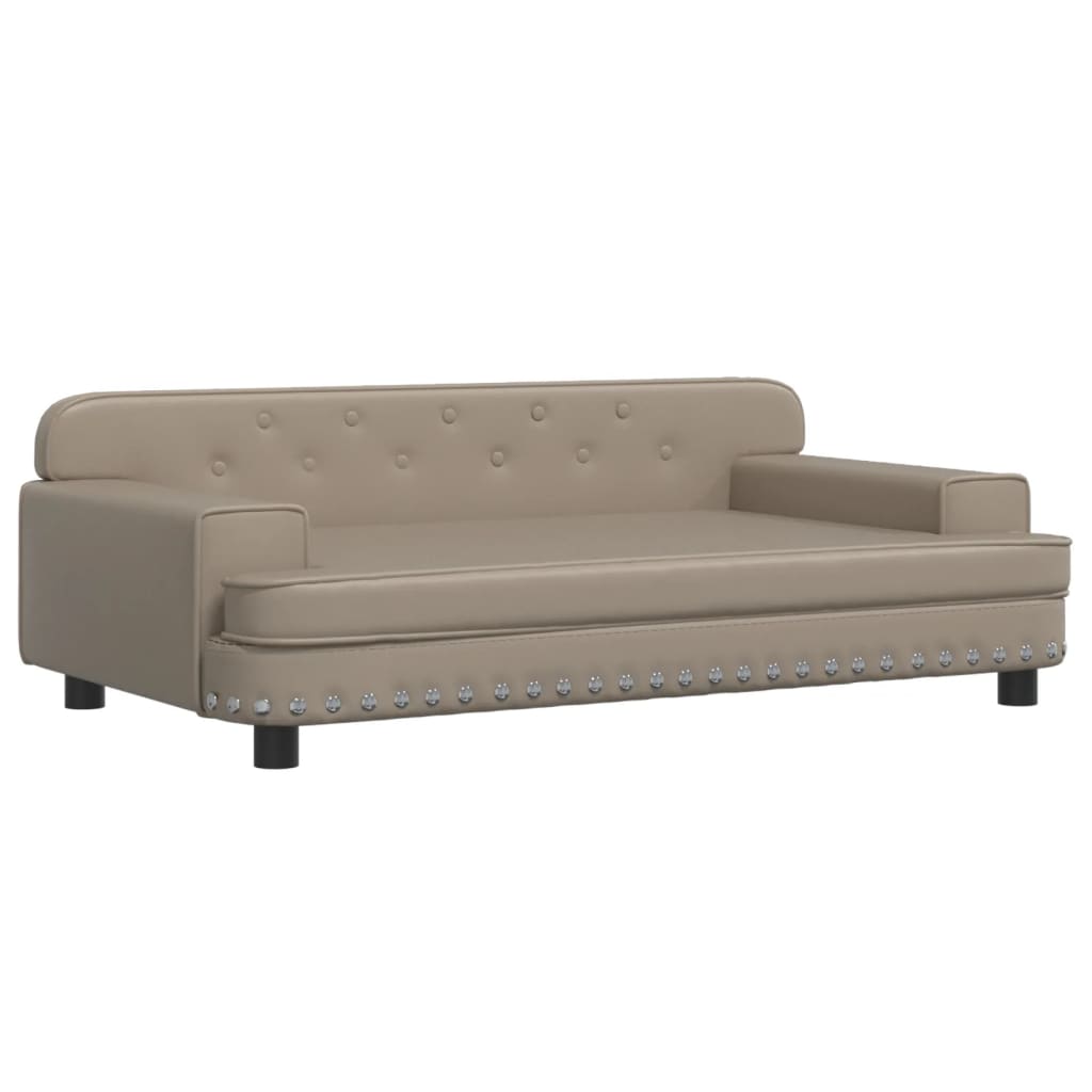 Vidaxl hondenmand 90x53x30 cm kunstleer cappuccinokleurig