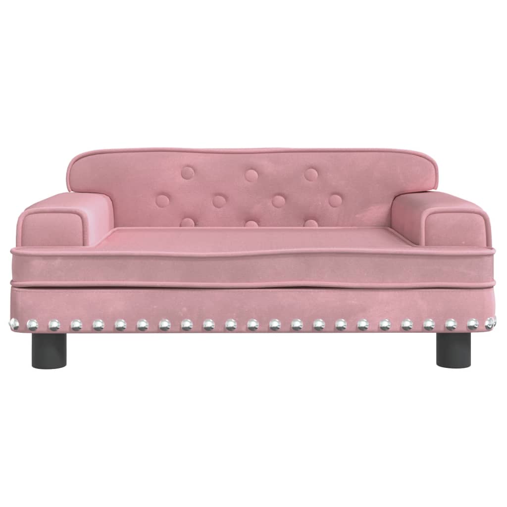 Vidaxl hondenmand 70x45x30 cm fluweel roze