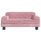 Vidaxl hondenmand 70x45x30 cm fluweel roze
