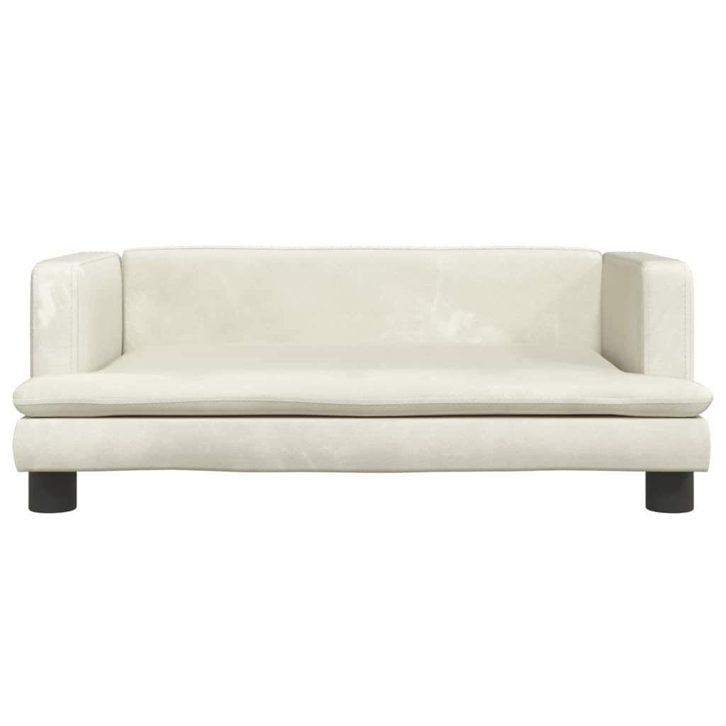 VidaXL Hondenmand 80x45x30 cm fluweel crèmekleurig