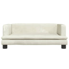 VidaXL Hondenmand 80x45x30 cm fluweel crèmekleurig