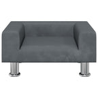 Vidaxl hondenmand 50x40x26,5 cm fluweel donkergrijs