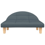 Vidaxl hondenmand 70x52x30 cm stof donkergrijs