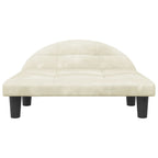Vidaxl hondenmand 70x52x30 cm fluweel crèmekleurig