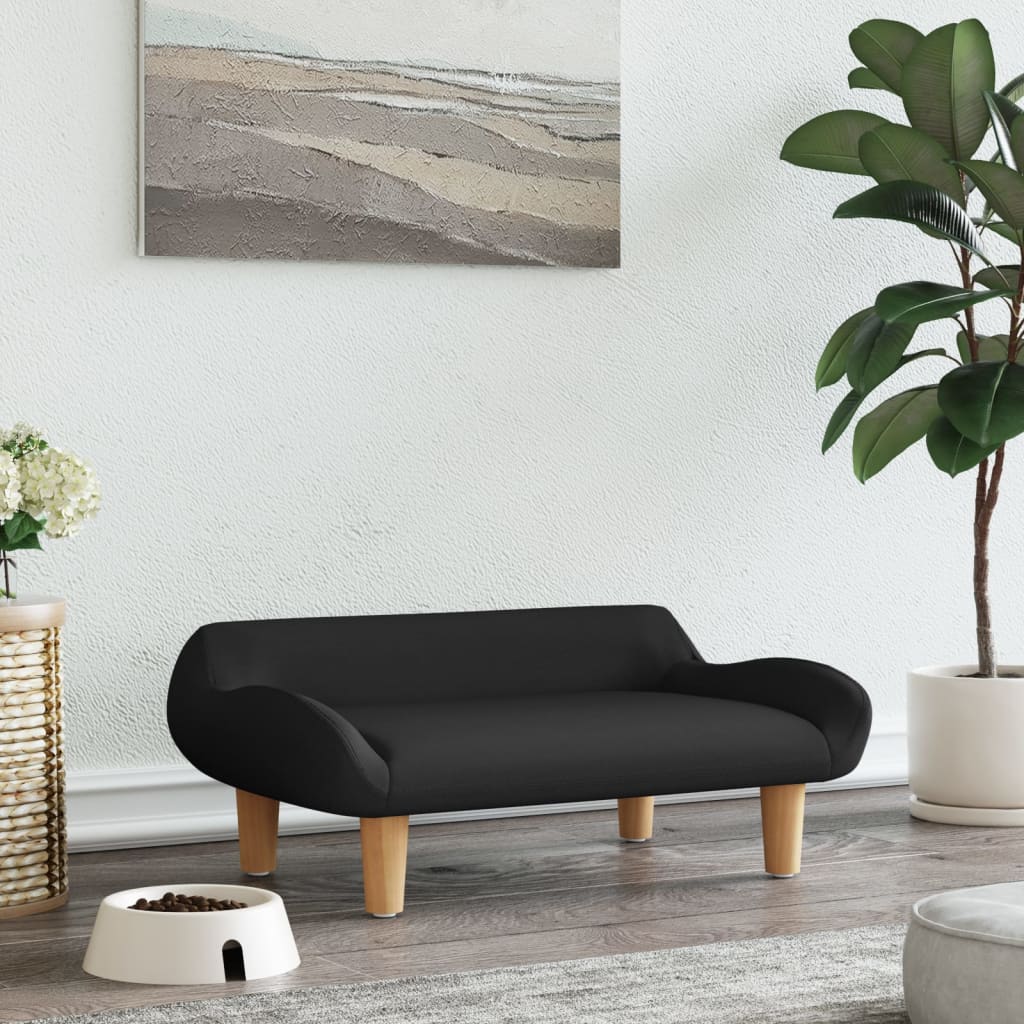 Vidaxl hondenmand 70x40x24 cm stof zwart