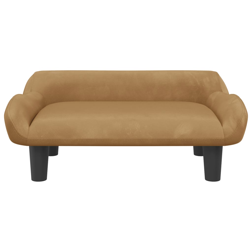 Vidaxl hondenmand 70x40x24 cm fluweel bruin