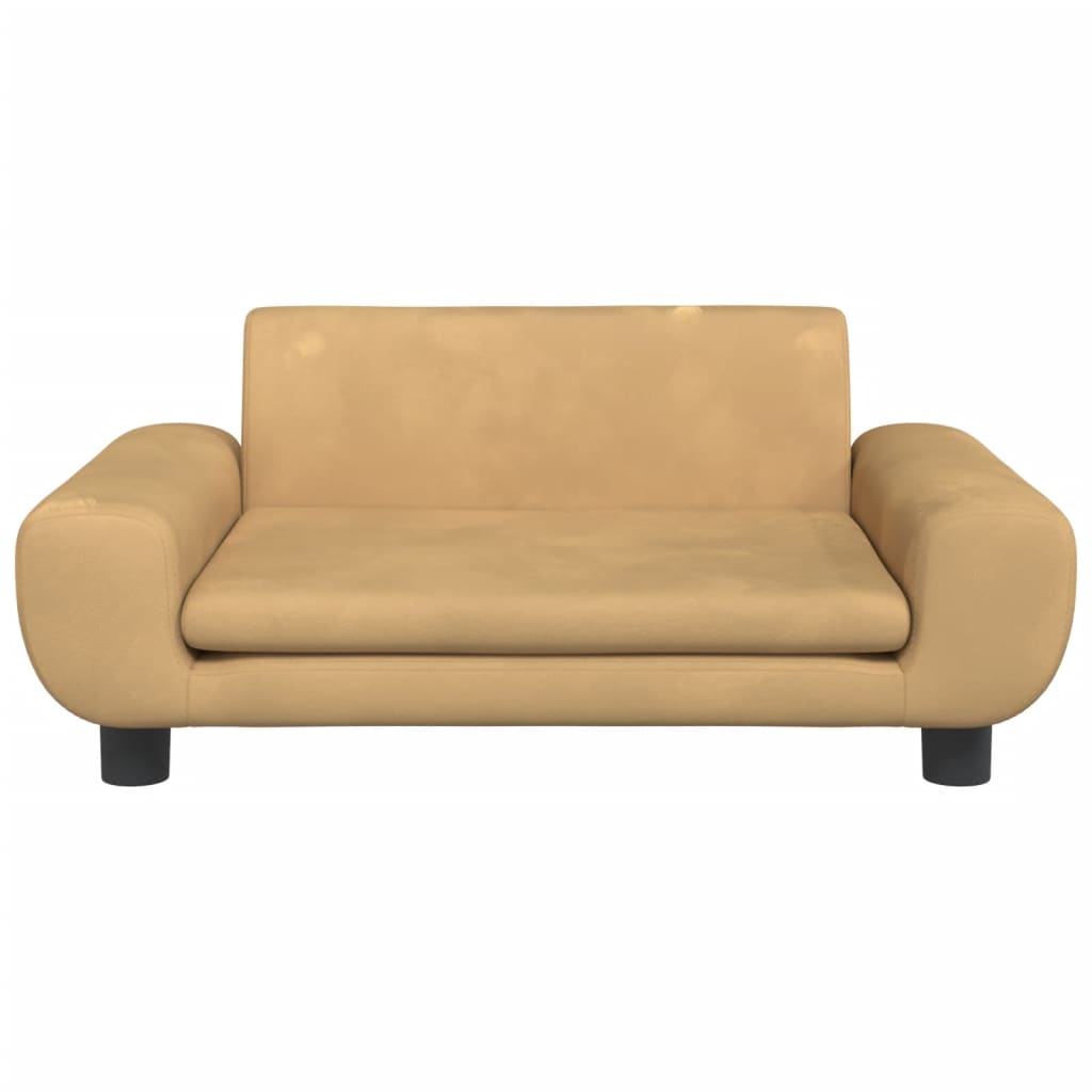 Vidaxl hondenmand 70x45x33 cm fluweel bruin