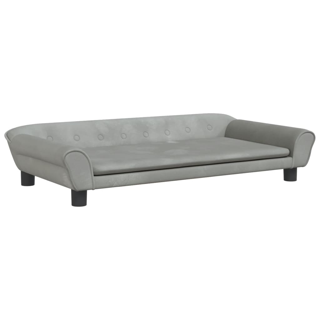 Vidaxl hondenmand 100x50x21 cm fluweel lichtgrijs