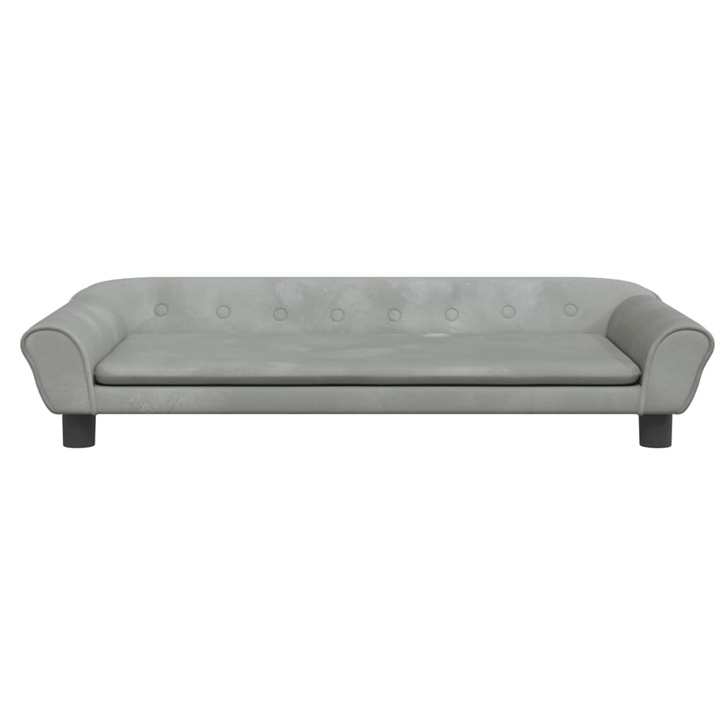 Vidaxl hondenmand 100x50x21 cm fluweel lichtgrijs