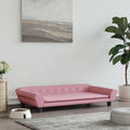 Vidaxl hondenmand 100x50x21 cm fluweel roze