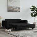Vidaxl hondenmand met verlengstuk 100x50x30 cm fluweel zwart