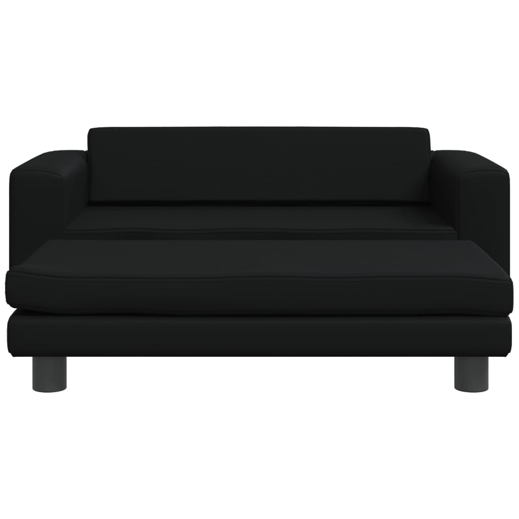 VidaXL Hondenmand met verlengstuk 100x50x30 cm kunstleer zwart