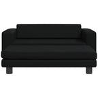 VidaXL Hondenmand met verlengstuk 100x50x30 cm kunstleer zwart