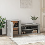 Vidaxl schoenenkast 130x35x54 cm bewerkt hout betongrijs