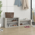 Vidaxl schoenenkast 150x35x45 cm bewerkt hout betongrijs