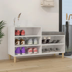 Vidaxl schoenenkast 102x36x60 cm bewerkt hout hoogglans wit