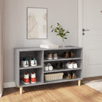 Vidaxl schoenenkast 102x36x60 cm bewerkt hout sonoma grijs