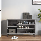 Vidaxl schoenenkast 102x36x60 cm bewerkt hout sonoma grijs