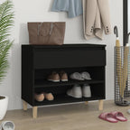 Vidaxl schoenenkast 70x36x60 cm bewerkt hout zwart